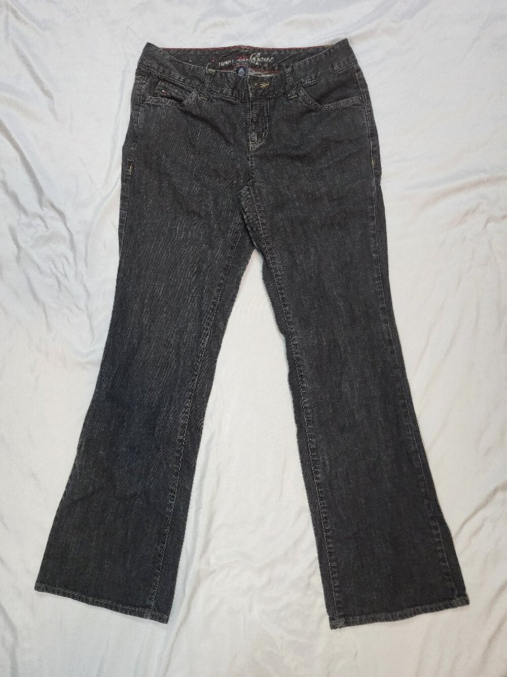 Vintage Tommy Hilfiger Boot Black Bootcut Jeans Size 6R